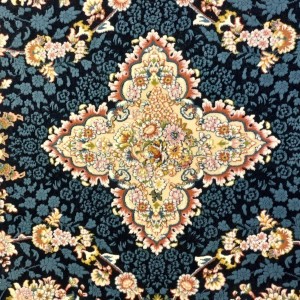 فرش  محتشم طرح مینا رنگ سرمه ای 700 شانه