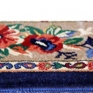 فرش پاتریس طرح گلاب سرمه ای