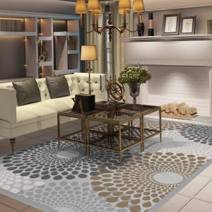 فرش ساوین طرح 7404 نقره ای روشن