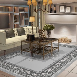 فرش ساوین کد 7403 رنگ نقره ای روشن