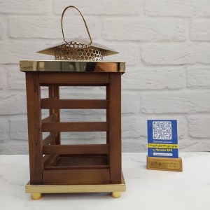 فانوس تزئینی کوچک رنگ طلایی و سیلور