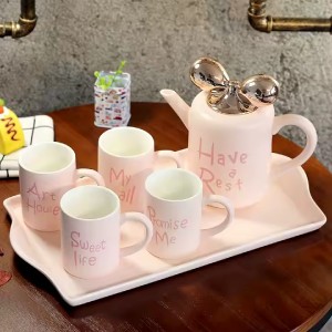 سرویس چای خوری 6 پارچه مدل پاپیونی کد 333