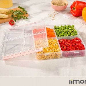 ظرف فریزری چهار خانه کوچک لیمون