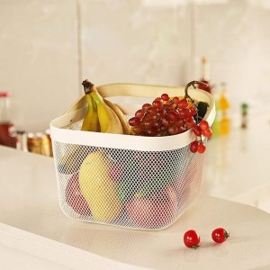 سبد مربع دسته چوبی لیمون مدل  242359