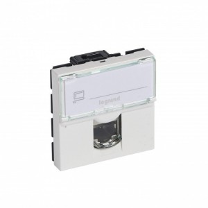 کیستون (پریز) شبکه Cat6ASFTP لگراند (پهن) 2 ماژول 76576