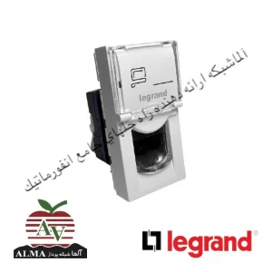 کیستون (پریز) شبکه Cat6ASFTP لگراند (باریک) 1 ماژول 76573