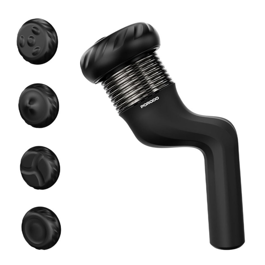 ماساژور چرخشی پرودو با چهار سری ماساژ Porodo 4-Head Rotating Muscle Relief Massager PDLFSTHX102