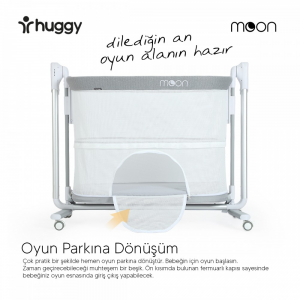 تخت کنارمادر و گهواره برقی هاگی مدل مون  hugyy moon