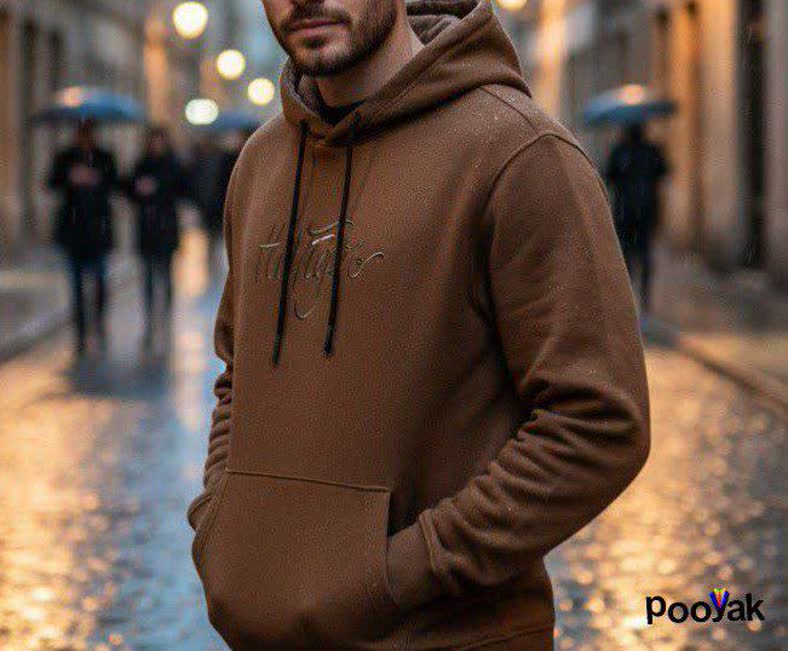 هودی گلدوزی سه‌نخ پنبه‌ای مردانه | قواره ترک | کد 929