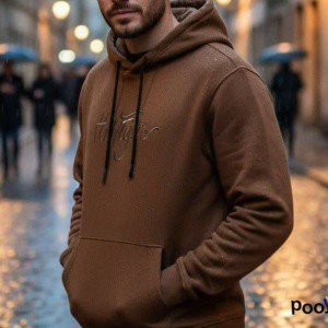 هودی گلدوزی سه‌نخ پنبه‌ای مردانه | قواره ترک | کد 929