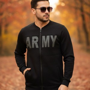 سویشرت دورس سه‌نخ پنبه‌ای چاپی بدون کلاه تو‌کرکی مردانه | گرم و نرم | کد 757