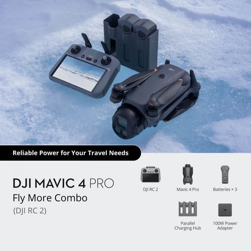 مویک 4 پرو کمبو آرسی 2 | DJI Mavic 4 Pro Fly More Combo (DJI RC 2)