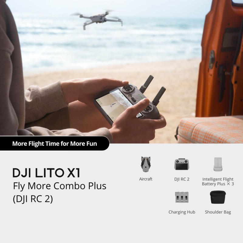 پهپاد DJI Lito X1 Fly More Combo Plus با ریموت DJI RC 2