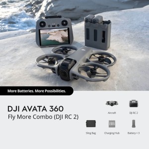 هلی‌شات DJI Avata 360 Fly More Combo (DJI RC 2) | پکیج کامل فیلمبرداری 360 درجه 8K