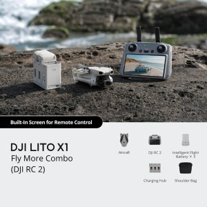پهپاد DJI Lito X1 Fly More Combo با ریموت DJI RC 2