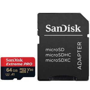 Sandisk 64GB Extreme Pro MicroSDXC UHS-I V30