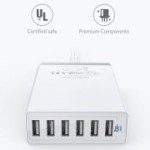 شارژر دیواری 6 پورت انکر ANKER POWERPORT 6 60W 6-Port USB Wall Charger A2123
