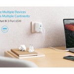 شارژر دیواری سه پورت انکر Anker A2033 PowerPort 3-Port 65W Wall Charger