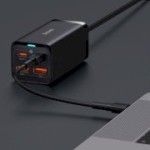 شارژر سوپر فست شارژ تایپ‎‌سی و یو‌اس‌بی 100 وات بیسوس Baseus GaN3 Pro Desktop CCGP000101