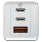 شارژ دیواری فست شارژ تایپ سی و یو اس بی 65 وات بیسوس Baseus CCGAN2P-B02 Dual USB-C Quick Charging