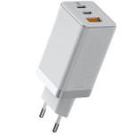 شارژ دیواری فست شارژ تایپ سی و یو اس بی 65 وات بیسوس Baseus CCGAN2P-B02 Dual USB-C Quick Charging