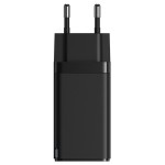 شارژ دیواری فست شارژ تایپ سی و یو اس بی 65 وات بیسوس Baseus CCGAN2P-B02 Dual USB-C Quick Charging