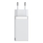 شارژ دیواری فست شارژ تایپ سی و یو اس بی 65 وات بیسوس Baseus CCGAN2P-B02 Dual USB-C Quick Charging