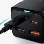 شارژر دیواری فست شارژ تایپ‌سی و یو‌اس‌بی بیسوس Baseus GaN3 Pro 65W Fast Charging Data Cable PSZM000001
