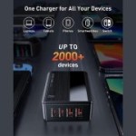 پاور هاب سوپر فست شارژ تایپ سی و یو اس بی 100 وات الدنیو LDNIO A4809C 100W GaN Super Fast Charger