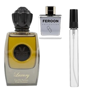 عطر ادوپرفیوم گرمی روغنی مردانه فیکورس لاکچری بلک حجم میلی لیتر تلخ