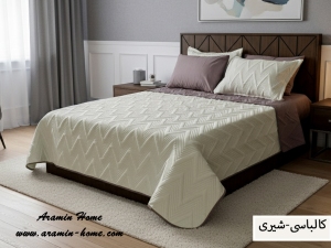 ست روتختی بهاره ساده پنبه‌دوزی یکنفره براش زرشکی Si006