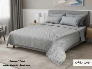 ست روتختی بهاره ساده پنبه‌دوزی یکنفره براش زرشکی Si006
