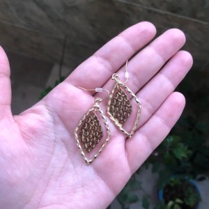 گوشواره پینترستی لوزی برند i am - 1