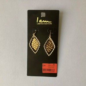 گوشواره پینترستی لوزی برند i am - 2