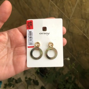 گوشواره پینترستی صدف حلقه‌ای برند orsay 2