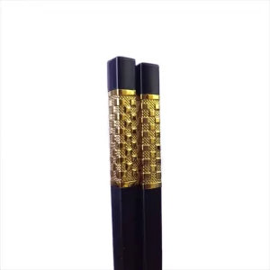 چاپستیک ملامین Golden Black جفتی