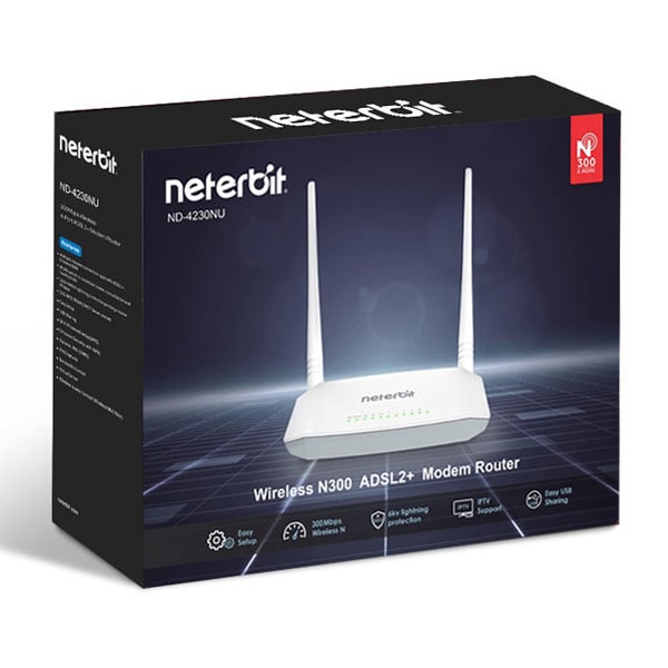 مودم و روتر بی سیم ADSL2+ نتربیت مدل neterbit ND-4230NU