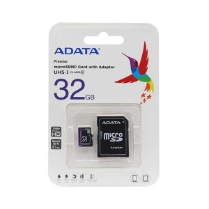 کارت حافظه‌ microSDHC ای دیتا مدل Premier کلاس 10 استاندارد UHS-I U1 سرعت 80MBps ظرفیت 32 گیگابایت به همراه با آداپتور SD