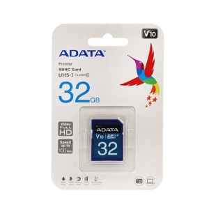 کارت حافظه‌ SDXC ای دیتا مدل Premier V10 کلاس 10 استاندارد UHS-I U1 سرعت 100MBps ظرفیت 32 گیگابایت