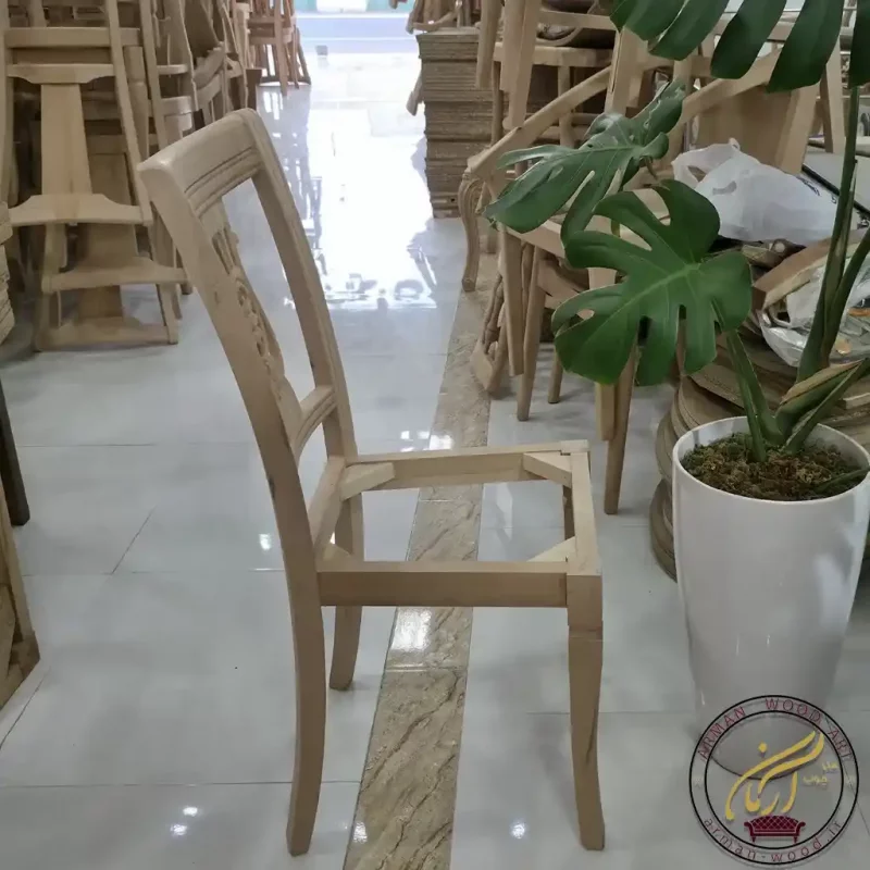 صندلی خام چوبی کیمیا - کد1628