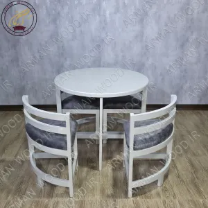 میز ناهارخوری کم جا گرد 4 نفره-1653