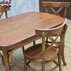 میز و صندلی لهستانی ۴ نفره پشت ضبدری