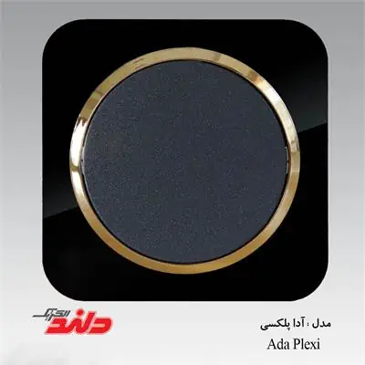 کلید و پریز مشکی مات زه طلایی دلند مدل آدا