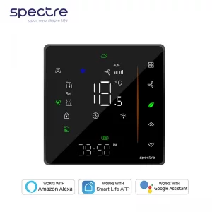کلید ترموستات لمسی هوشمند چهار لوله اشنایدر مدل WiFi Smart TSR16