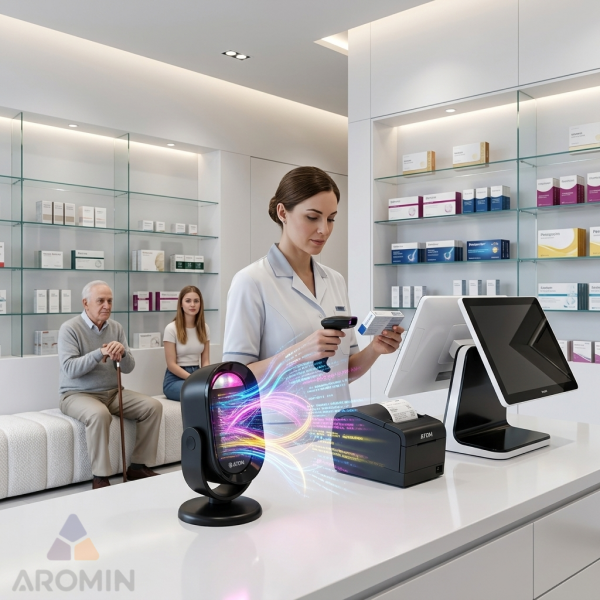 بارکد خوان دو بعدی اتم مدل بارکدخوان Atom D200
