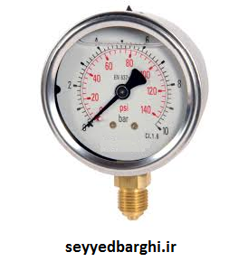 مانومتر  250 بار روغنی عمودی صفحه 6سانت