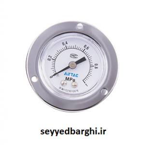 مانومتر 10 بار خشک تابلویی صفحه 4 سانت فلنجدار AIRTAC