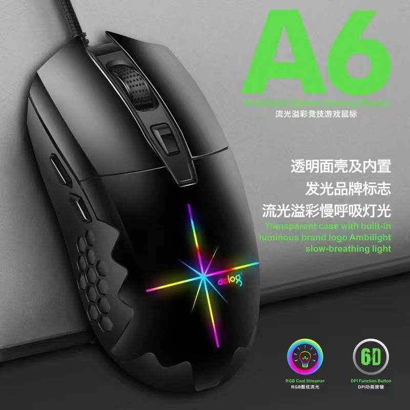 ماوس گیمینگ باسیم Deiog مدل A6 RGB