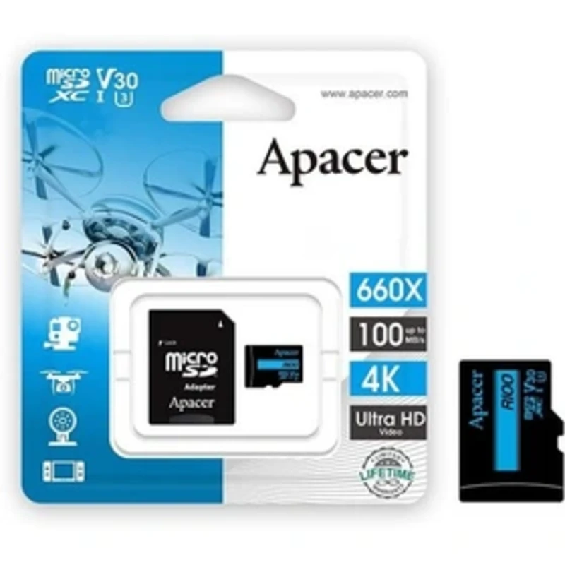 کارت حافظه APACER 64GB U3 سرعت 100MB/s به همراه آداپتور
