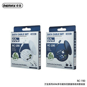 کابل تبدیل USB/USB-C به microUSB / لایتنینگ / USB-C ریمکس مدل RC_190 طول 0.29 متر به همراه سوزن سیم کارت